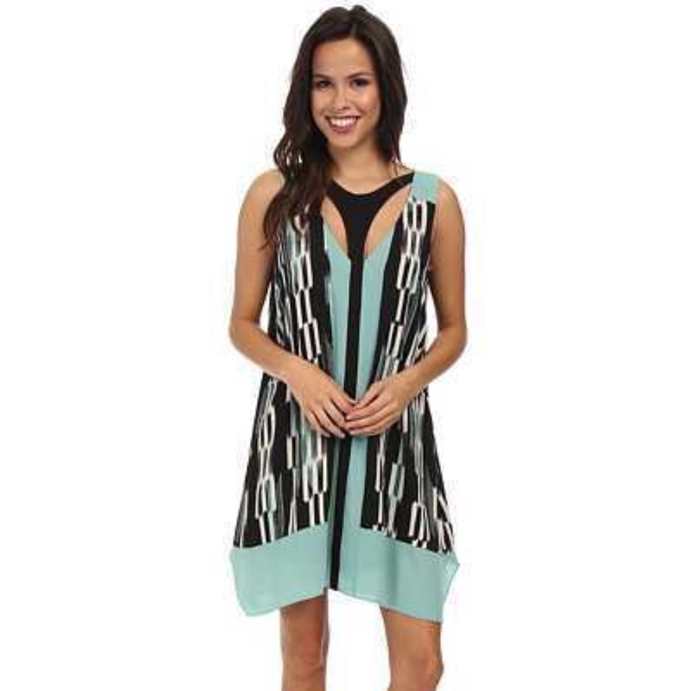 BCBGMAXAZRIA Women's Amelia Printed Cutout Dress